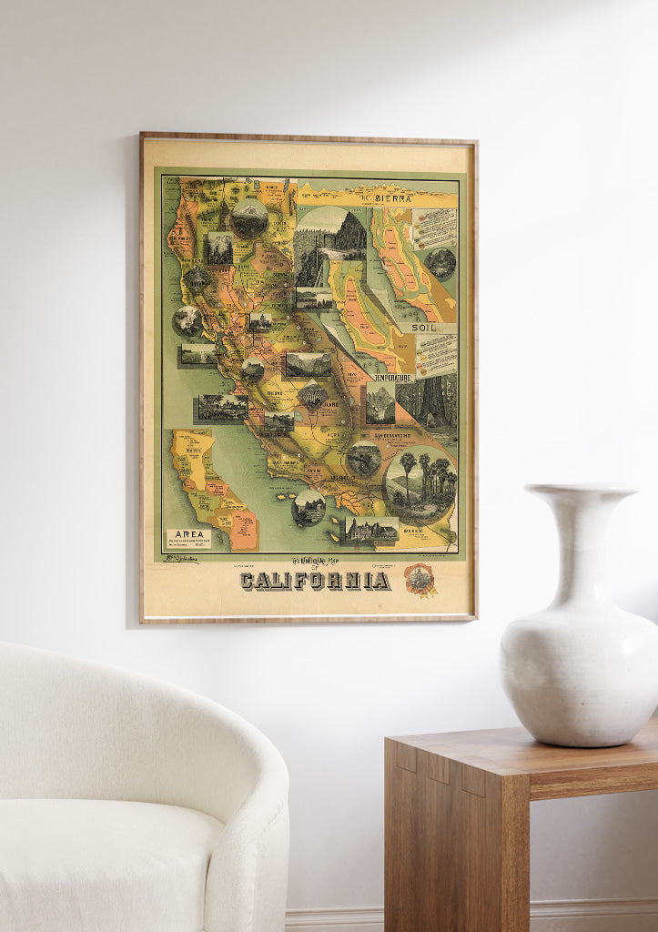 The Unique Map Of California