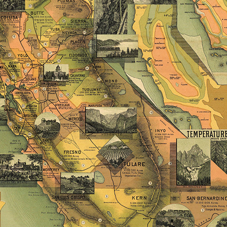 The Unique Map Of California