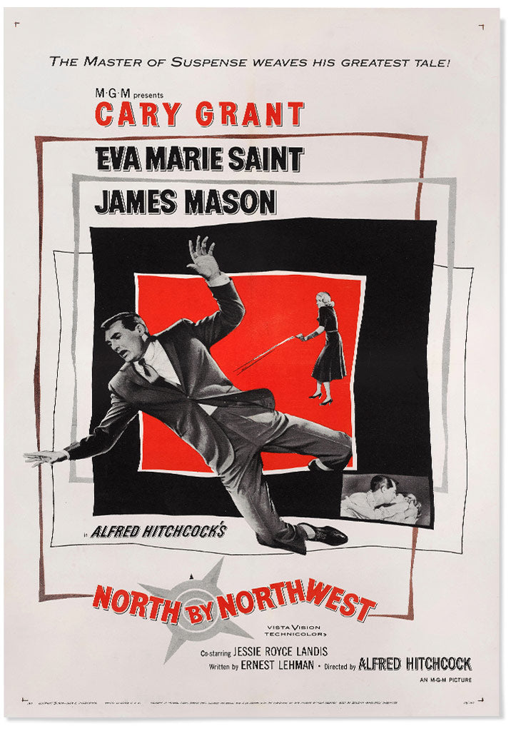 North by Northwest Vintage Movie Poster