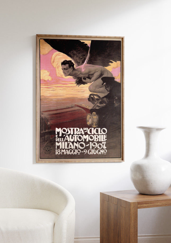 Vintage Style Care Race Poster