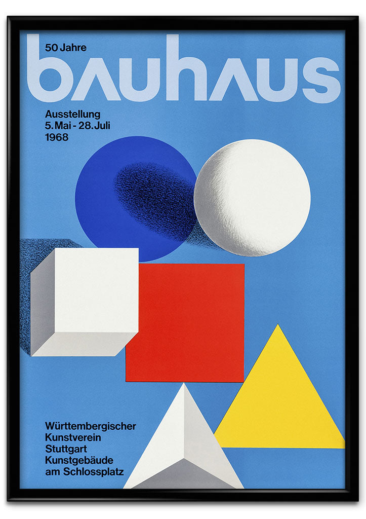 Bauhaus Exhibition Poster - 50 Years of Bauhaus – Posterist