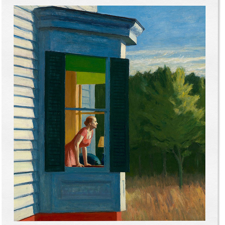 Edward Hopper art print Cape Cod Mornig, mid century modern exhibition poster