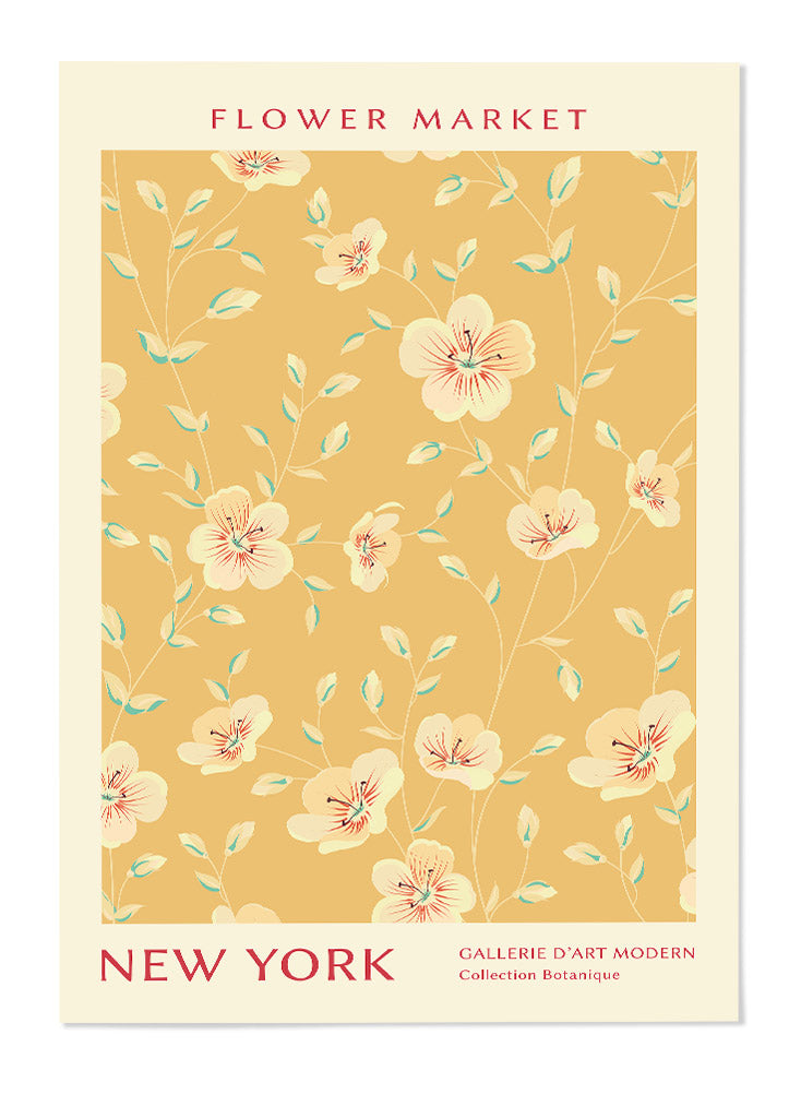 New York Flower Market Poster