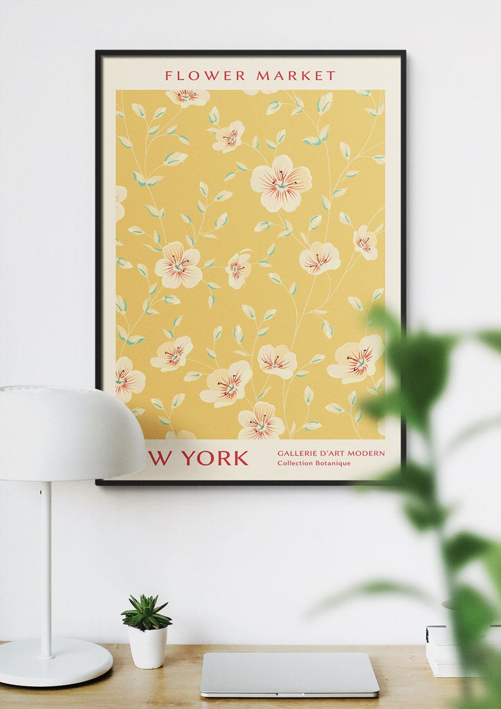 New York Flower Market Poster