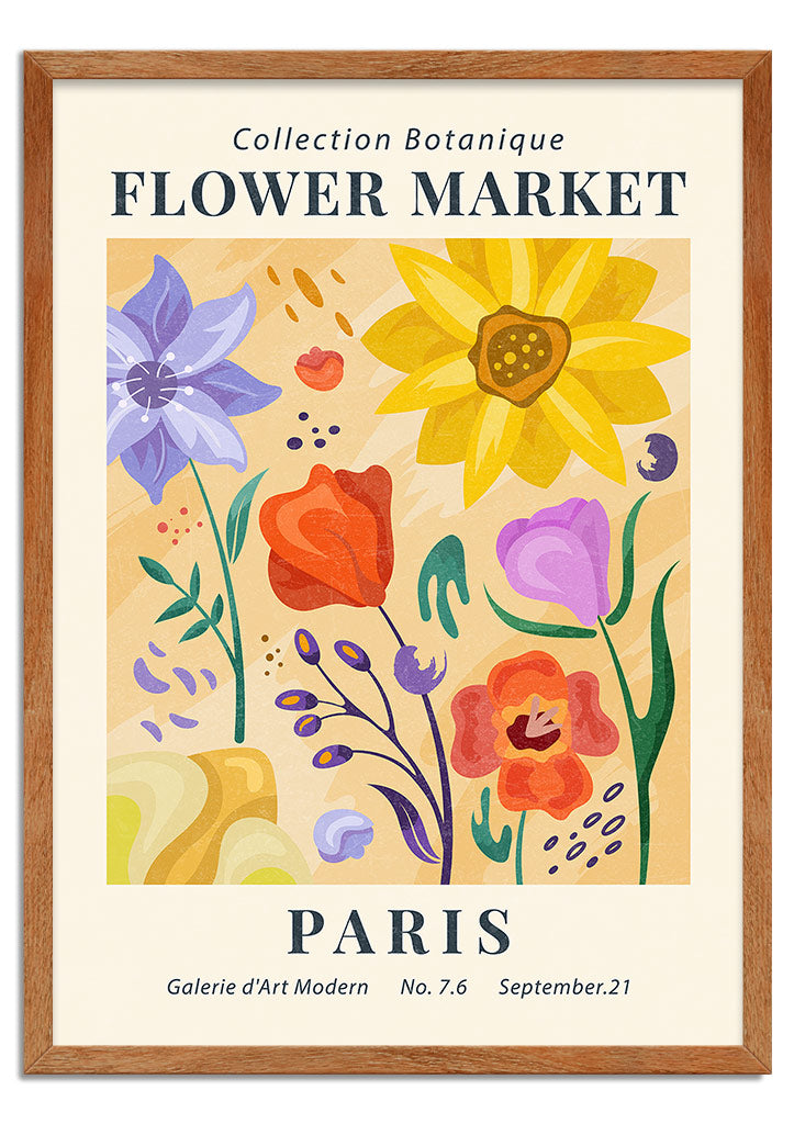 Flower Market Paris Poster