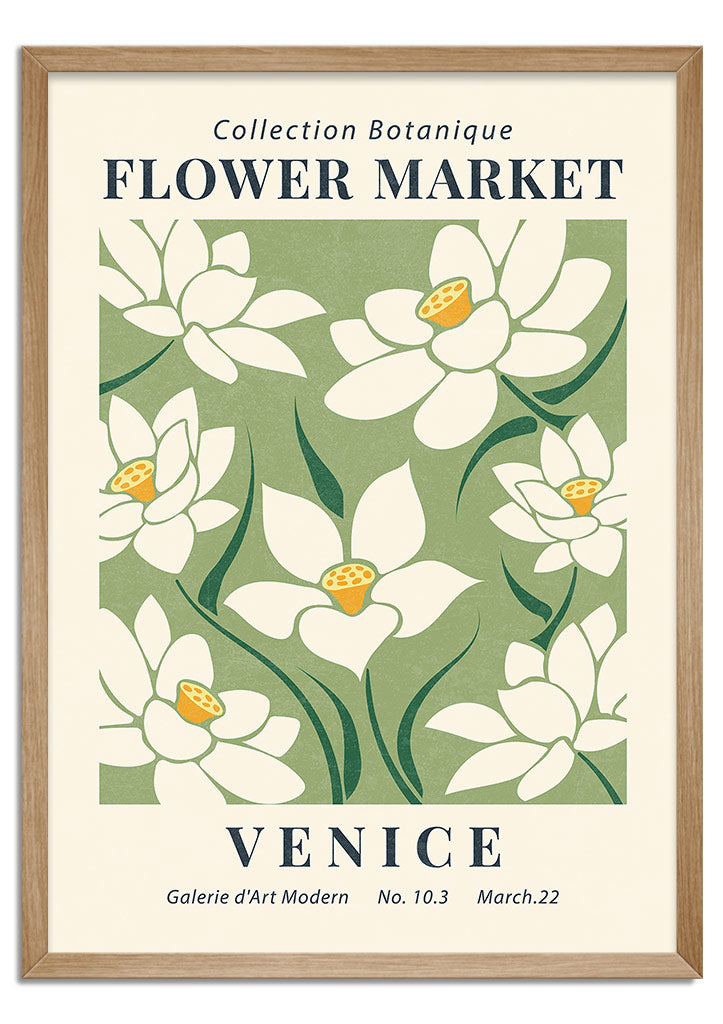 Flower Market Venice Poster