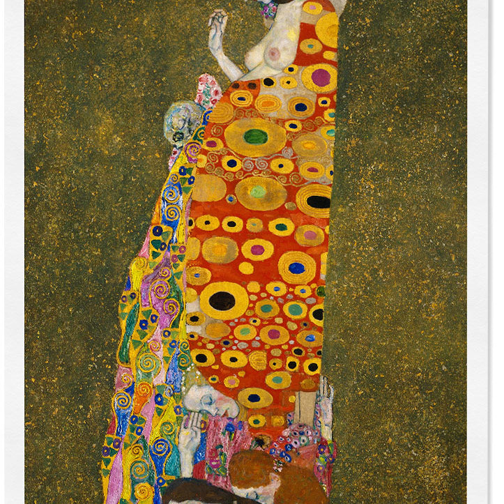 Gustav Klimt poster featuring his painting 'Hope'.