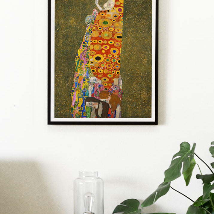 Gustav Klimt poster featuring his painting 'Hope'.
