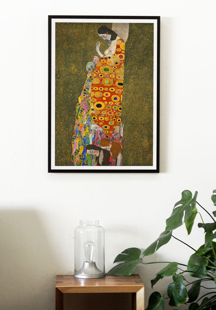 Gustav Klimt poster featuring his painting 'Hope'.