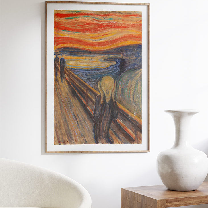 'The Scream' Edvard Munch art poster.
