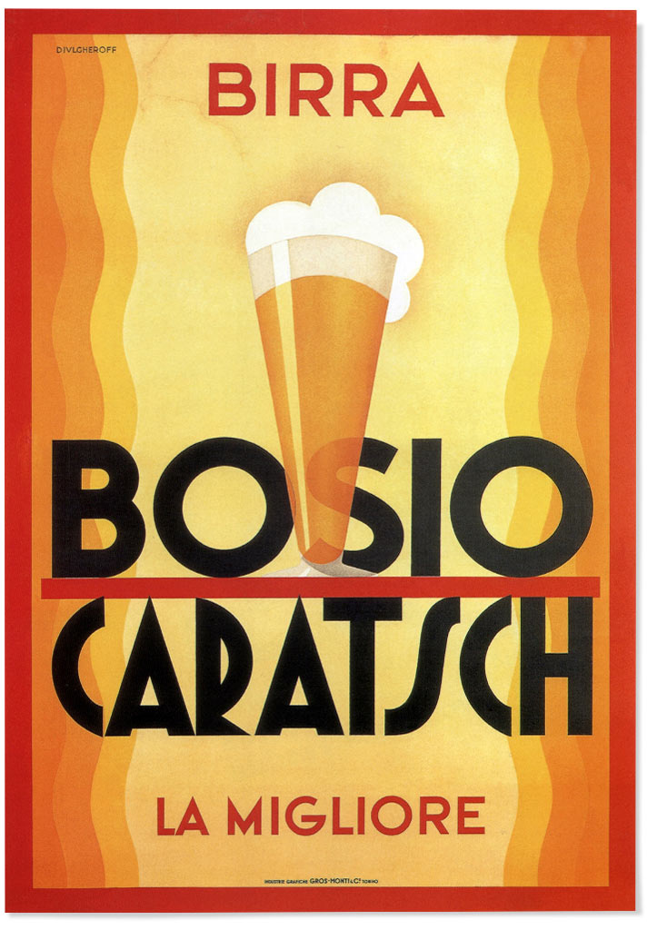 Italian Beer Poster - Birra Bosio & Caratsch