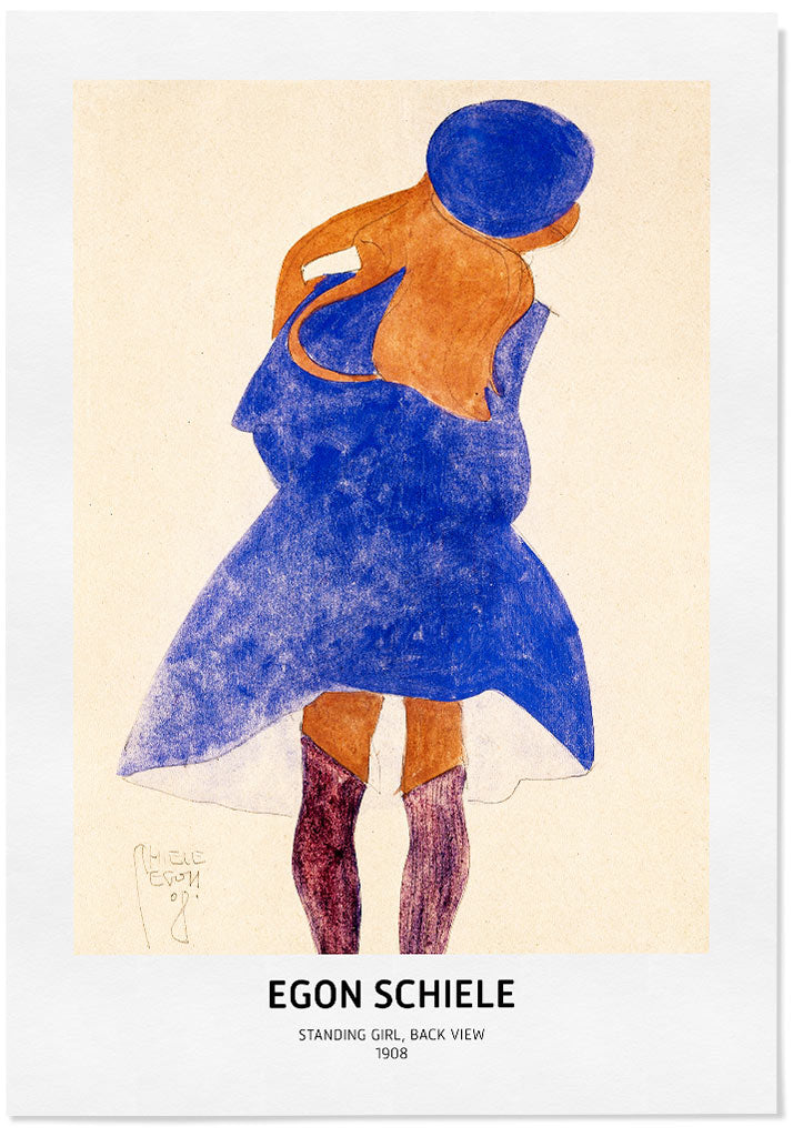Egon Schiele Art Print - Standing Girl