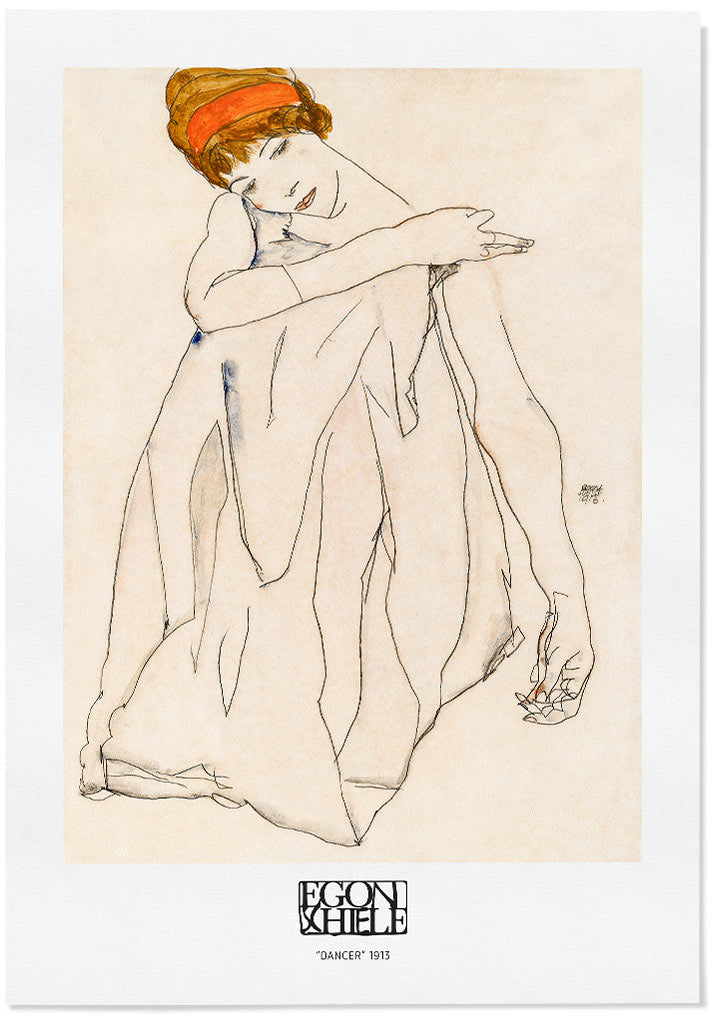 Egon Schiele Art Print - Dancer