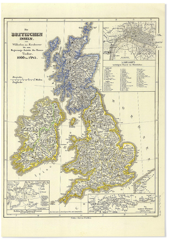 Vintage Map of the British Isles