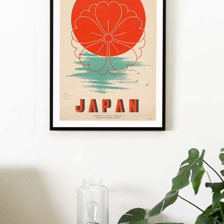 Japanese Travel Poster - Red Sun