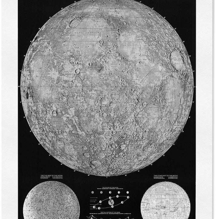 Map of the Moon & Moon Phases