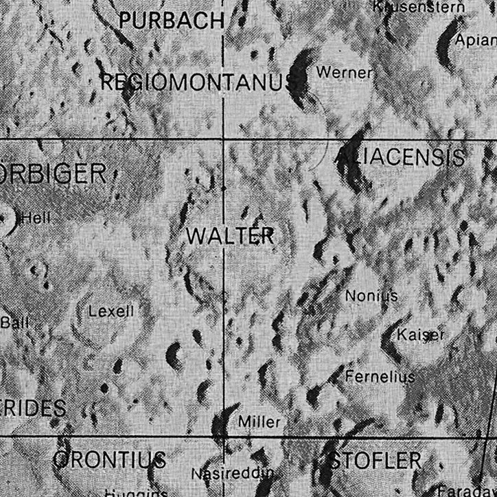 Map of the Moon & Moon Phases