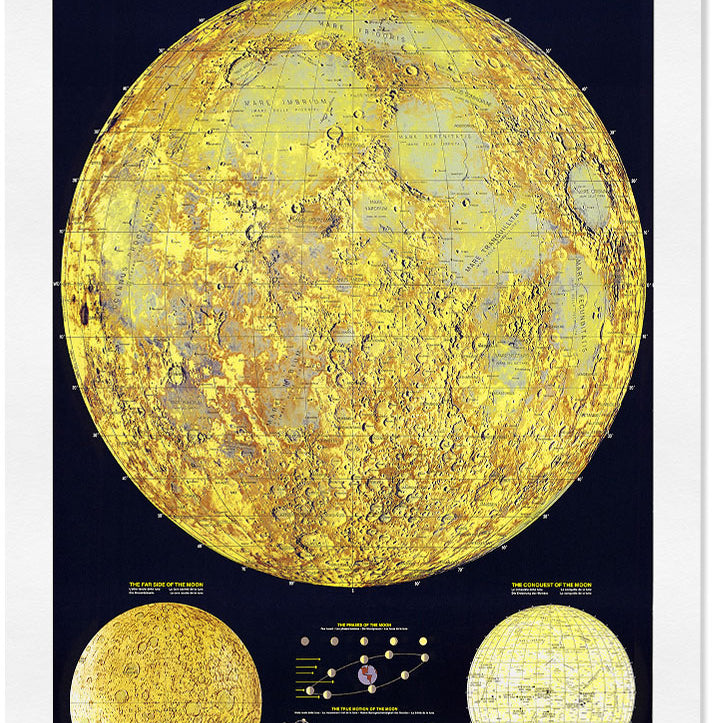 Moon Map Poster
