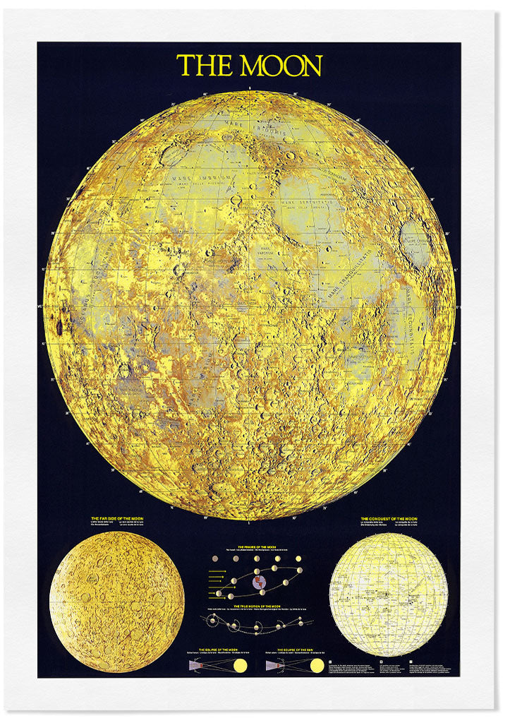 Full Moon Map.pdf Detailed Map of the Moon and Moon Phases Poster | Astrology Wall Art ...