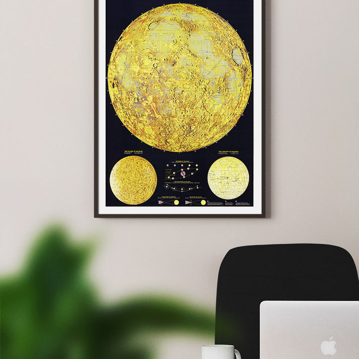 Moon Map Poster
