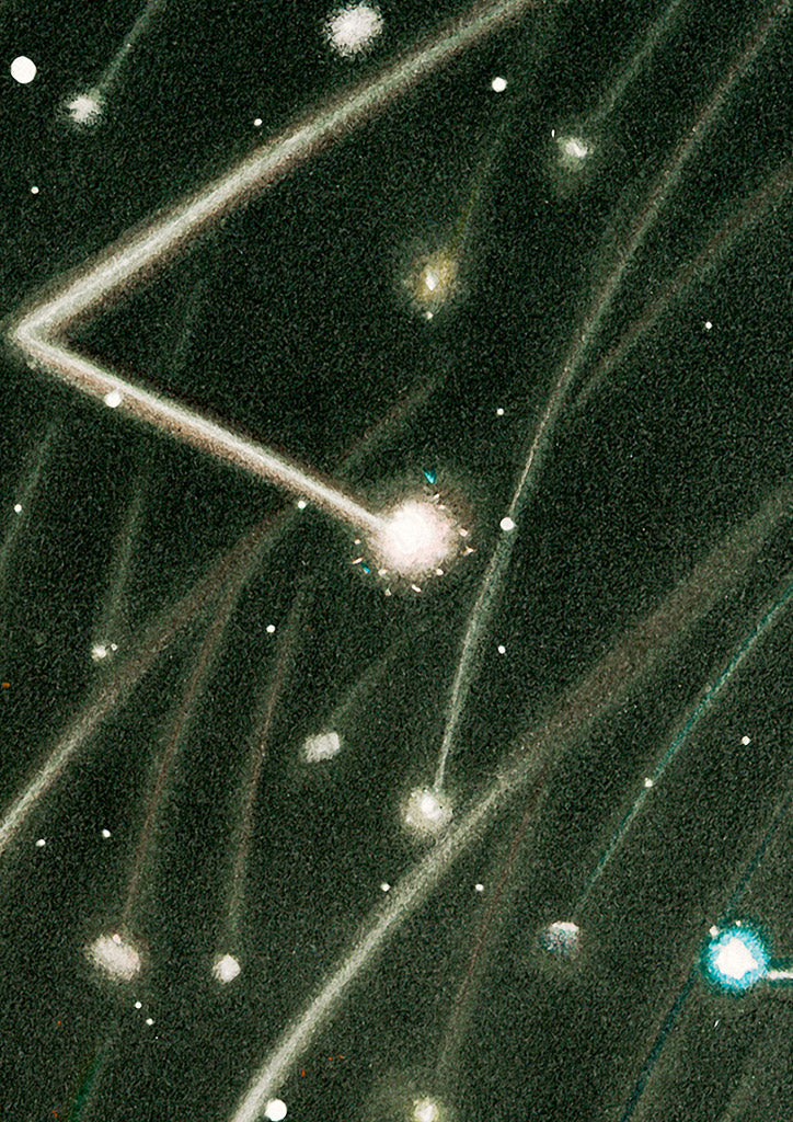 Vintage Illustration of Meteors