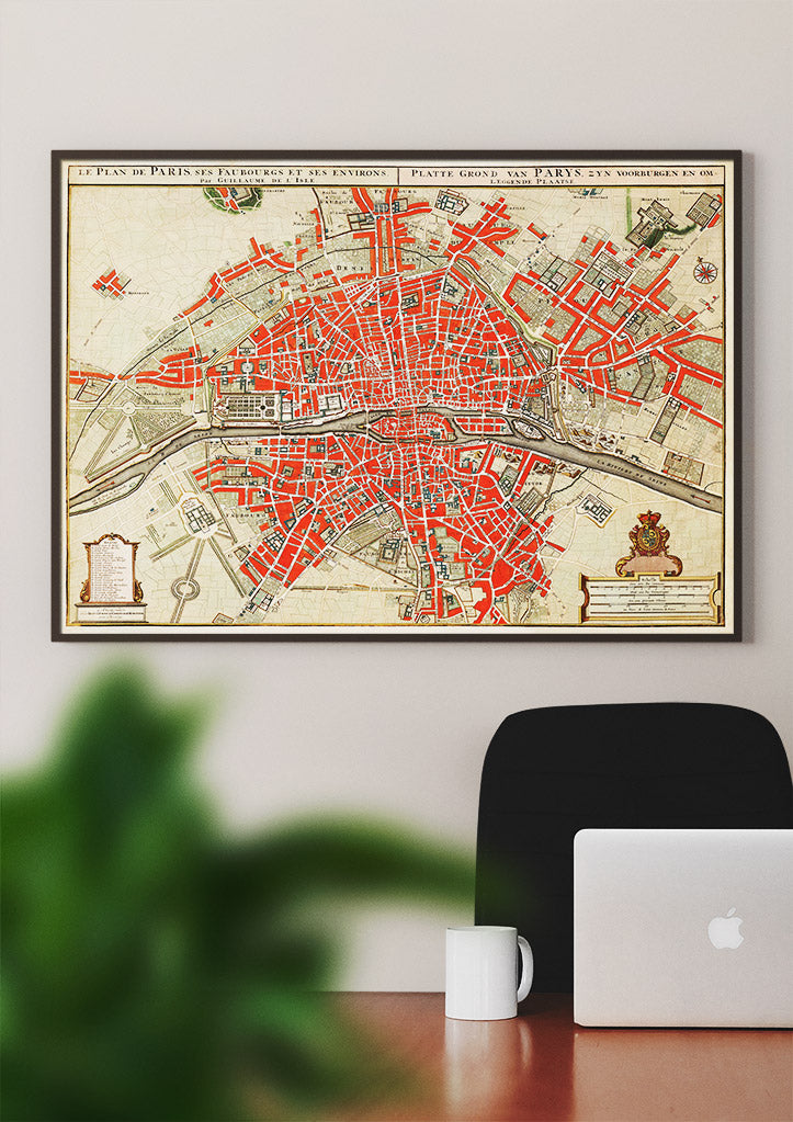 Paris Vintage Map