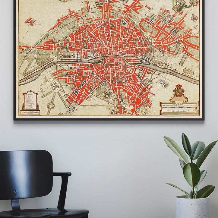Paris Vintage Map