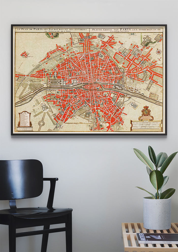 Paris Vintage Map