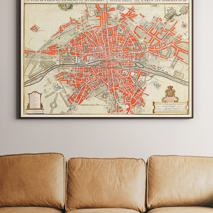 Paris Vintage Map