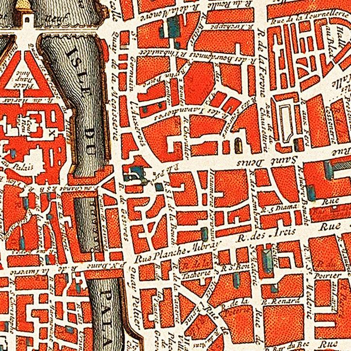 Paris Vintage Map