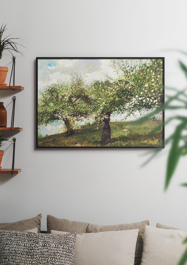 Winslow Homer Art Print - Girl Picking Apple Blossoms