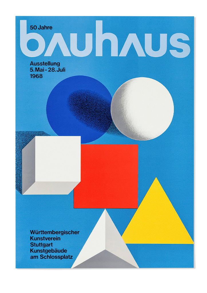 Bauhaus Exhibition Poster - 50 Years of Bauhaus – Posterist