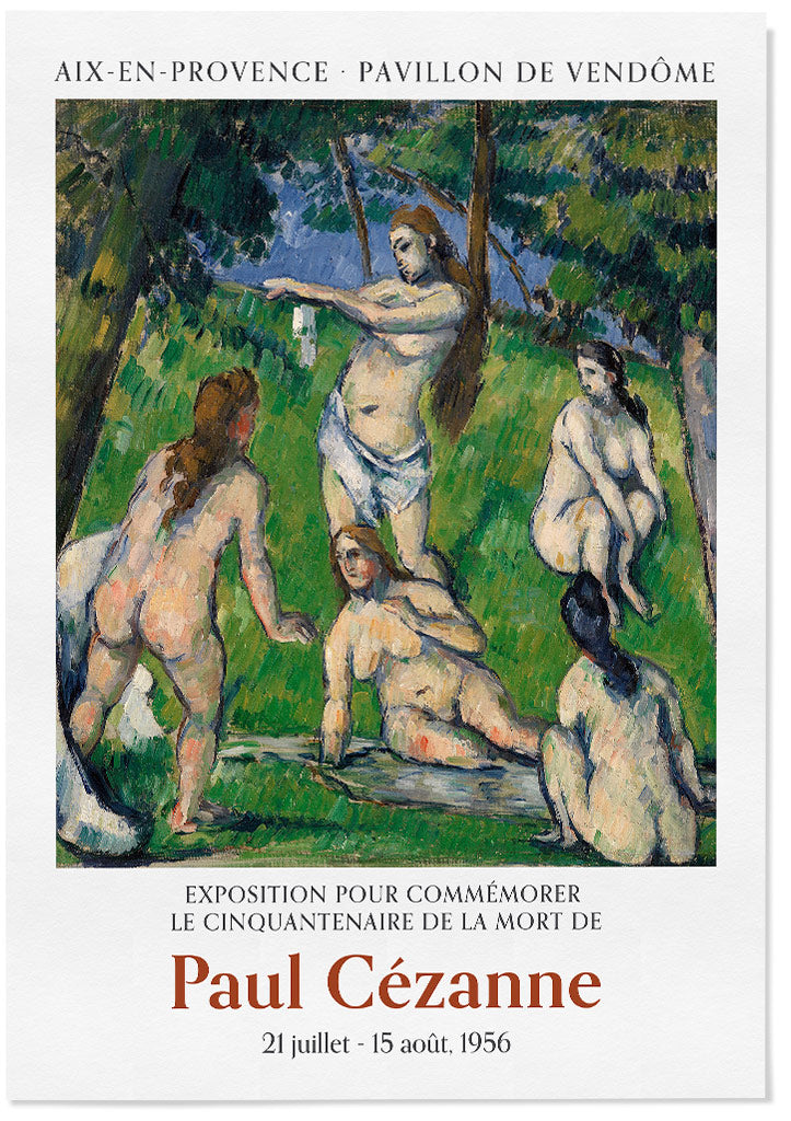 Cezanne Five Bathers art print, exhibition poster