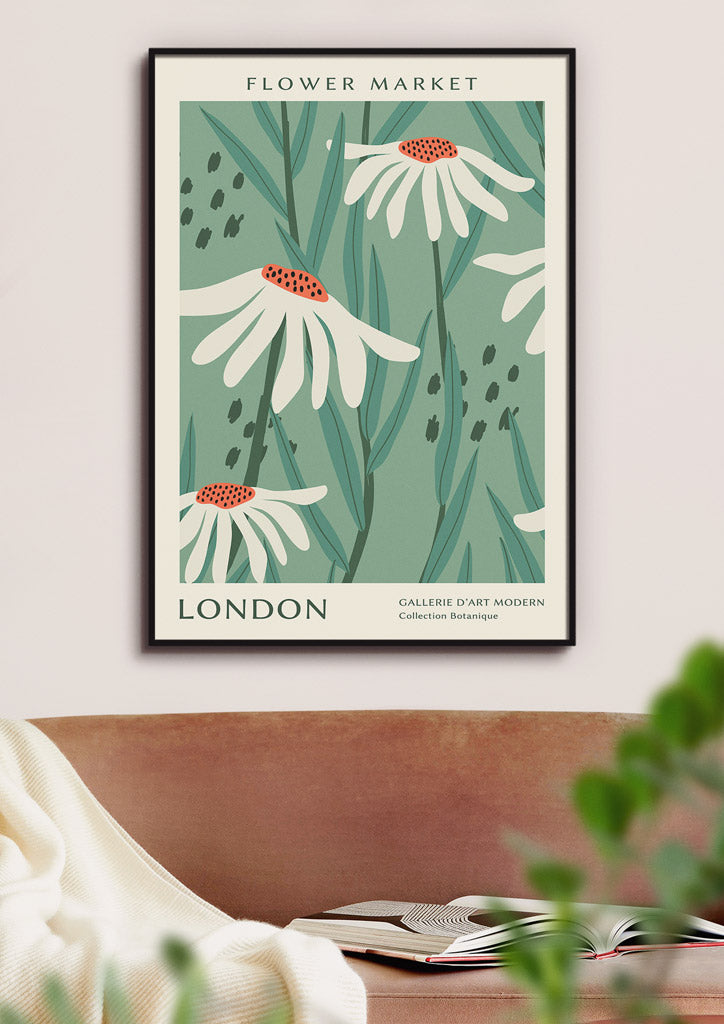 London Flower Market Poster
