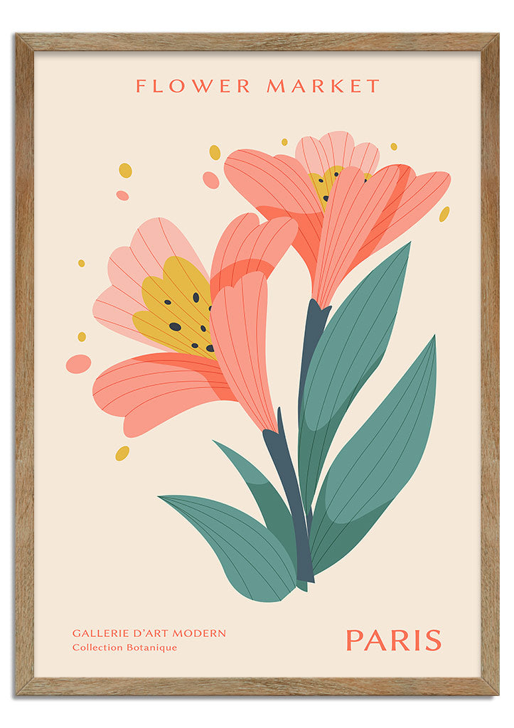 Paris Flower Market Poster