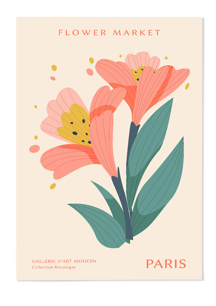 Paris Flower Market Poster
