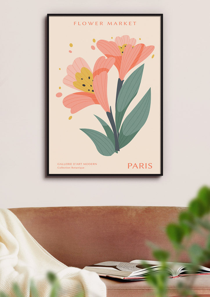 Paris Flower Market Poster