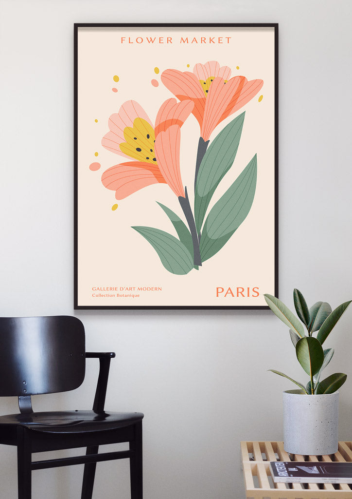 Paris Flower Market Poster