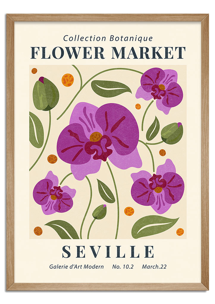 Flower Market Seville Poster