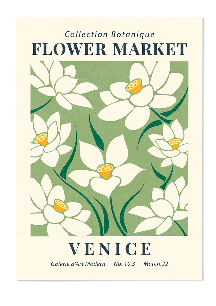 Flower Market Venice Poster