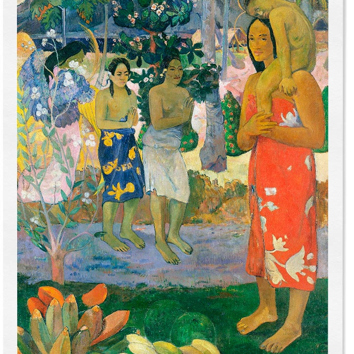 This stunning art print features Paul Gauguin's iconic painting Hail Mary. 