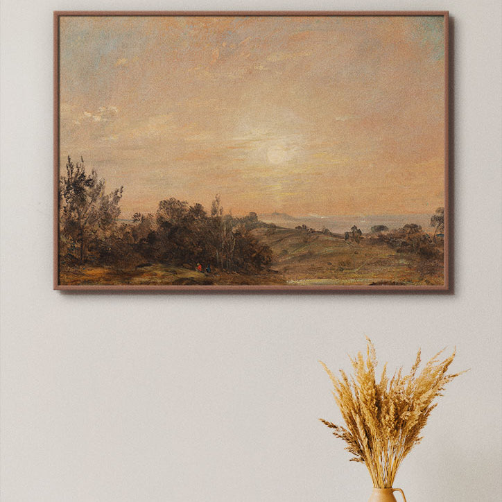 High-quality reproduction art print of John Constable's Hampstead Heath, Looking Towards Harrow painting.