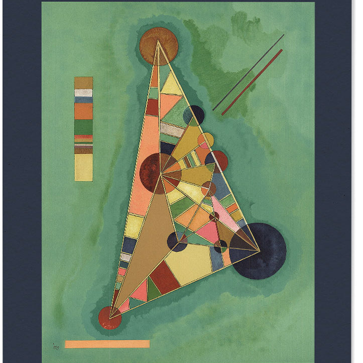 Kandinsky Art Print - Multi Coloured Triangle