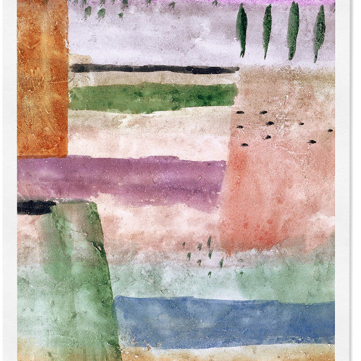 Paul Klee Art Print Poplars painting