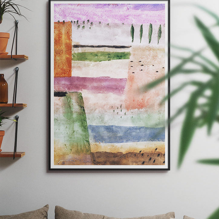 Paul Klee Art Print Poplars painting