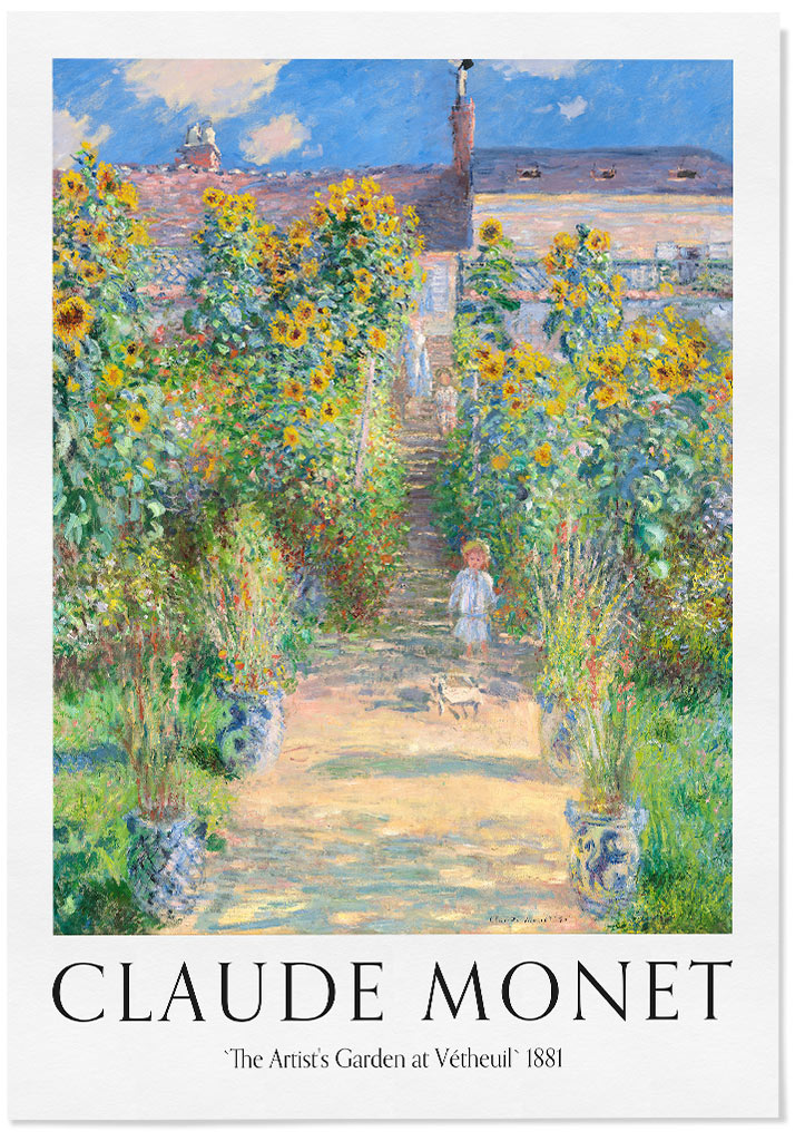 Monet Art Print - The Artist's Garden at Vétheuil