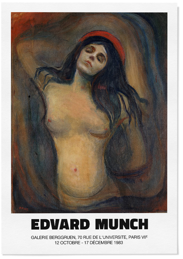 Edvard Munch Art Poster - Madonna