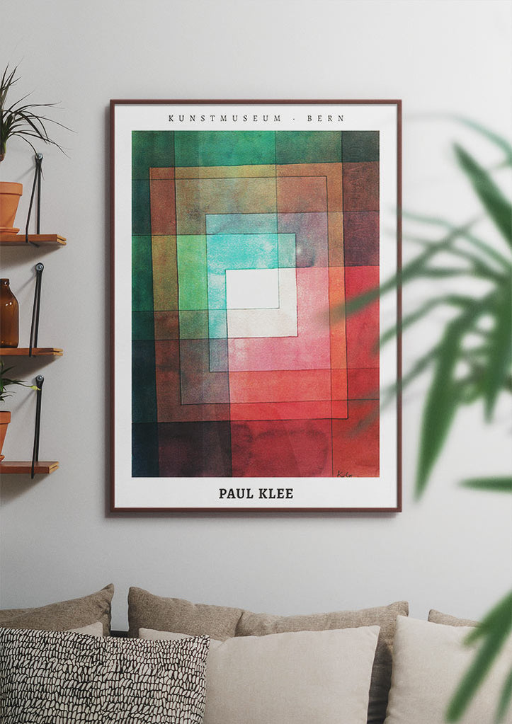 Paul Klee art poster featuring his painting 'Polyphony Framing White'. 