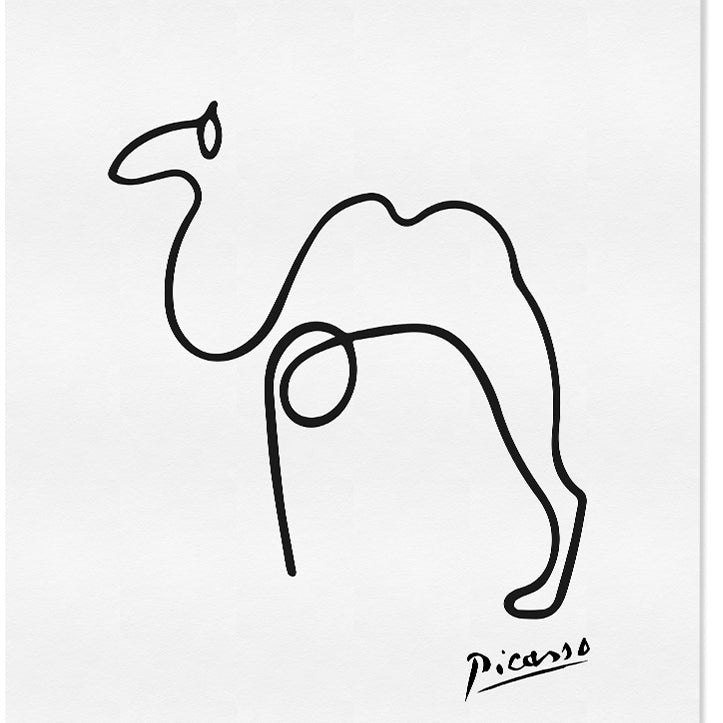Pablo Picasso Line Drawing - Camel