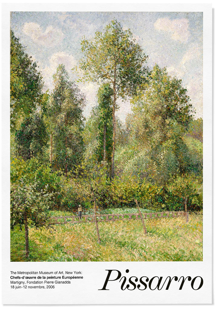 Camille Pissarro Exhibition Poster - Poplars, Éragny